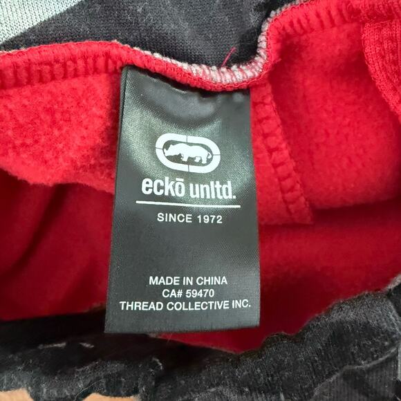 Ecko Unltd Joggers Vintage Red Camo Joggers Y2K Skate 90s City Hip Hop Retro - Picture 5 of 12